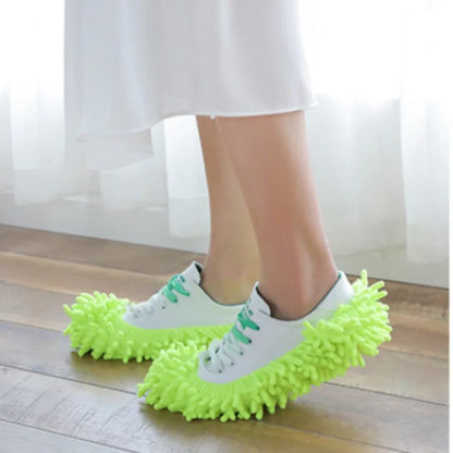 1pair Dust Cleaner Grazing Slippers House Bathroom Floor Cleaning Mop