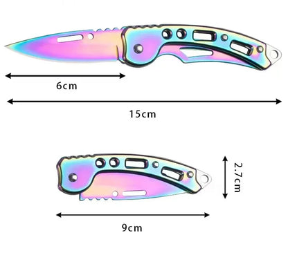 Stainless Steel Keychain Folding Knife Outdoor Carrying Knife Mirror Sharp Pocket Knife Fruit Knife Folding Knife