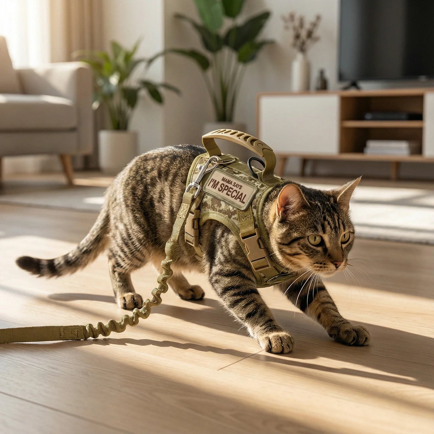 Tactical Military Vest Pet Tactical Training Cat Accessories Cat Dog Harness and Leash Set  Kitten Accessories