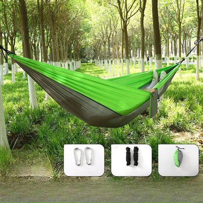 Camping Hammock Lightweight, Portable Hammocks Parachute Hammock with Two Tree Straps, Single or Double Travel Camping Hammocks