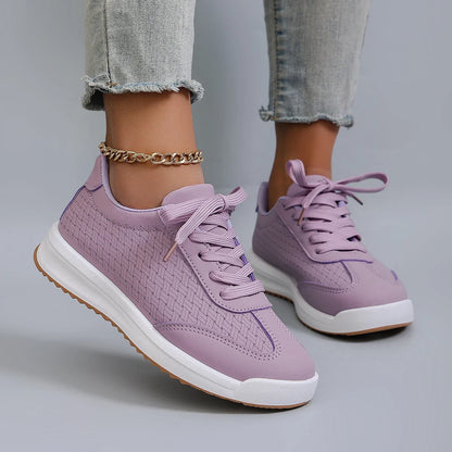 Spring new women's sports shoes, fashionable, breathable, lightweight, non-slip, wear-resistant, casual sports shoes, flat shoes