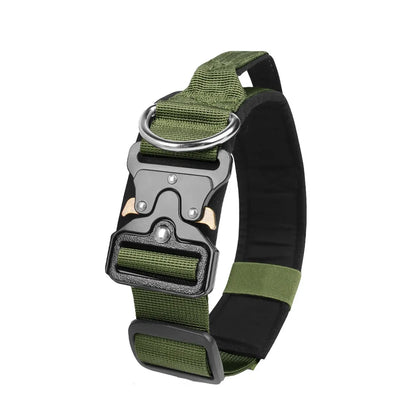 Tactical Dogs Collars with Handle Heavy Duty Military Dog Collar for Medium Large Dogs Collar with Quick Release Pets Collar