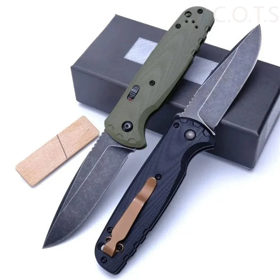 BM 4300 Folding Knife G10 Handle Wilderness Exploration, Hunting, Tactical Combat, Ergonomic Handle, EDC Multi-functional Knives