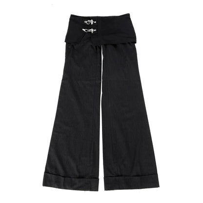 2025 Women's Concise High Waist Flared Jeans Stretchy Slim Fit Casual Chic Trendy Denim Pants Goth Harajuku Y2K Female Trousers