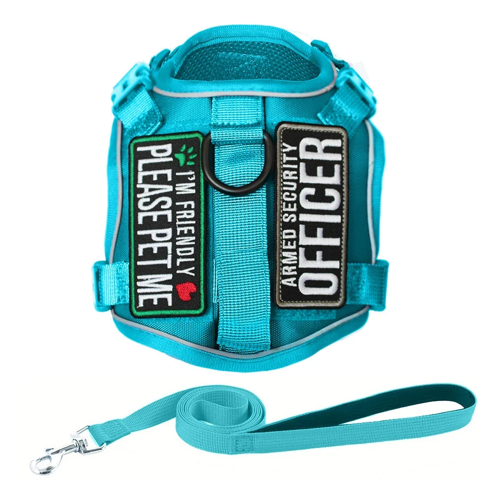 Tactical Dog Harness for Small Dogs - Military Service Dog Vest with Vertical Handle and Reflective Vest for Outdoor Training