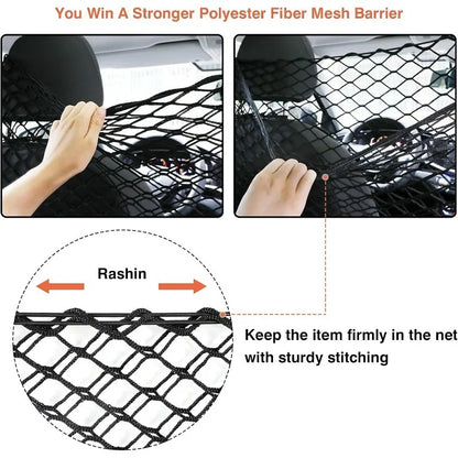 120X90CM Car Trunk Fence Pet Dog Isolation Protective Net Durable Elastic Isolation Double Layer Nets Safety Fence for Any Car