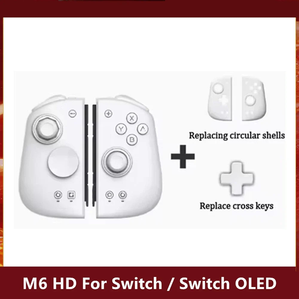MOBAPAD Gamepad  M6/M6 HD Gemini 2 Game Controller,Joypad with Hall Joystick Left Right Handle Grip Console for Switch NS OLED