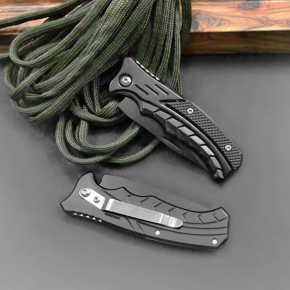 Fine Stainless Steel Folding Pocket with Sharp Edge Multifunctional Utility Tool for Camping BBQ and Outdoor Survival