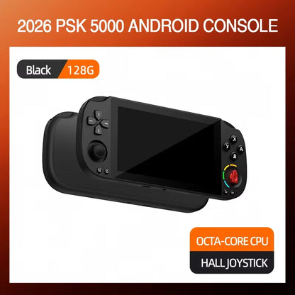5.0 Inch FHD IPS Handheld Game Console PSK5000 with XBOX/SWITCH Layout,Helio G85 Octa-Core,6+128GB,Hall Joystick