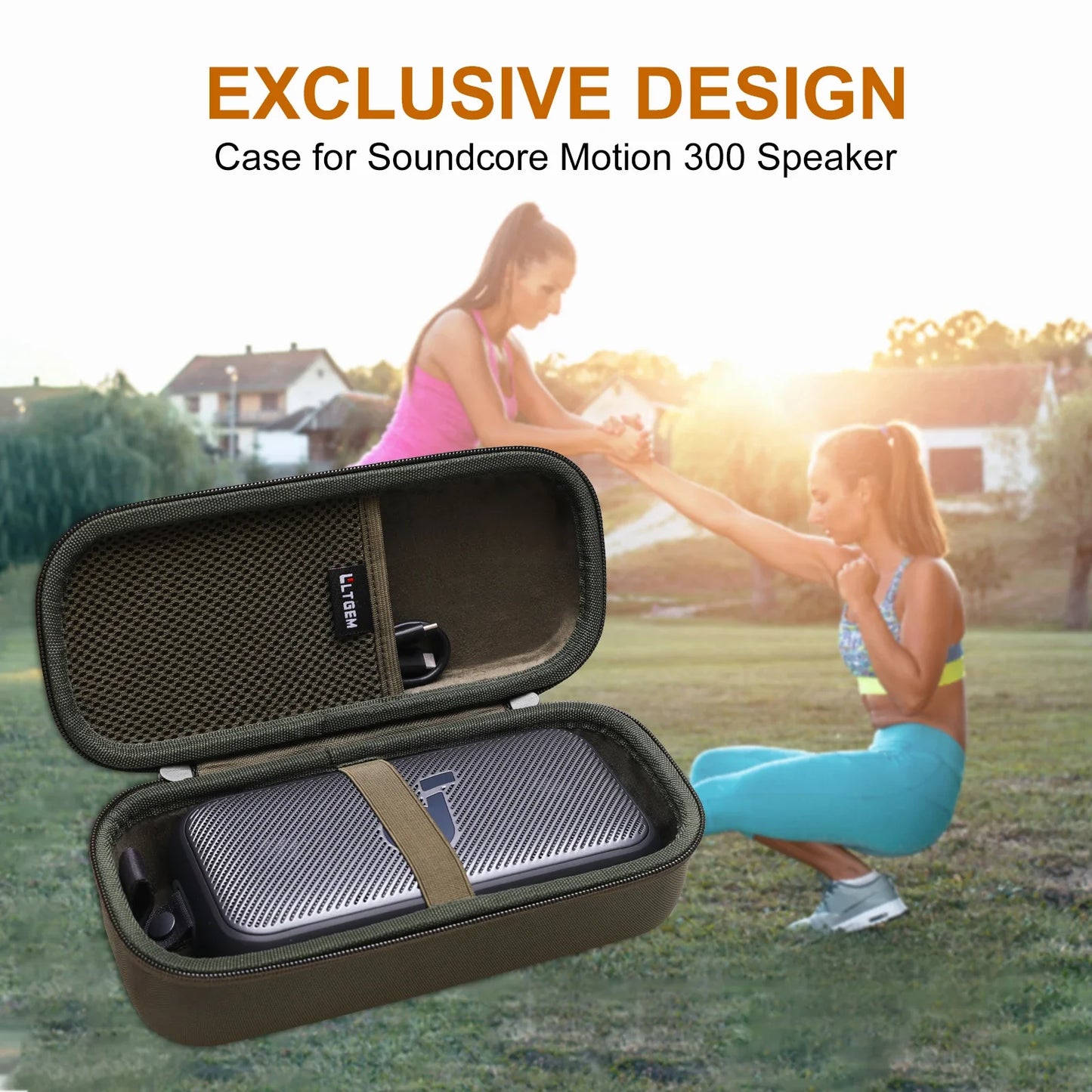 Bluetooth Speaker Case for Soundcore Motion 300 Wireless Speaker Storage Carrying Bag Accessories for Bluetooth Speaker
