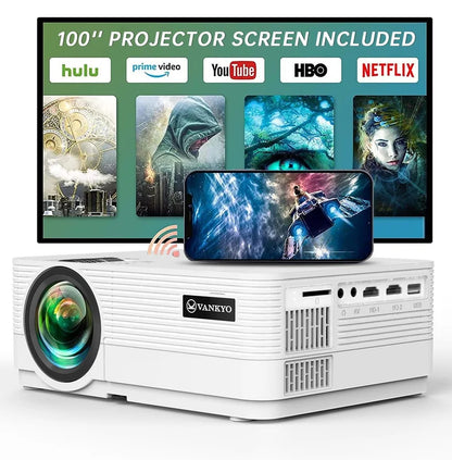 Leisure 470P WiFi 1080P Movie Projector Video Home Theater 250" Display