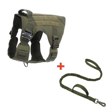 Tactical Military Vest Pet German Shepherd Golden Retriever Tactical Training Dog Harness and Leash Set For All Breeds Dogs