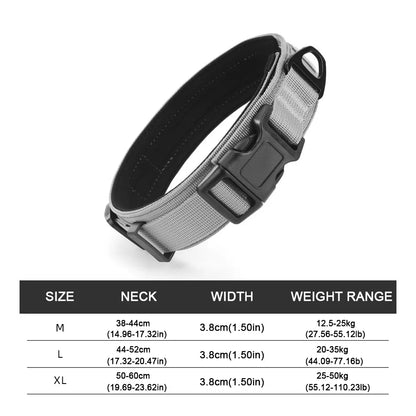 Large Medium Dog Tactical Collar High Strength Tensile Explosion-Proof Pet Collar Outdoor Training Supplies for Canines