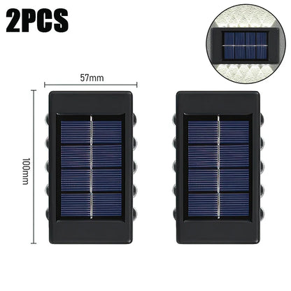 10 LED Solar Wall Lamp Outdoor Waterproof Solar Powered Light UP and