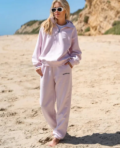 Autumn Women's Tracksuit With Zipper Oversize Hoodie Classic Two Piece Set Women Casual Trouser Suits Women 2 Pieces Outfits