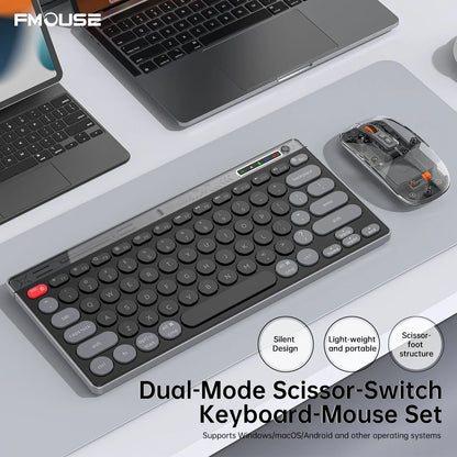 Bluetooth Wireless Keyboard Mouse Set Laptop Silent Button Charging Portable Mini Wireless Keyboard Office Typing