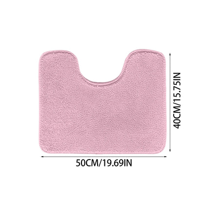 U-Shaped Toilet Mat Bathroom Mat Bathroom Carpet Bathroom Carpet Memory Foam Bath Mat Anti-Skid Super Absorbent