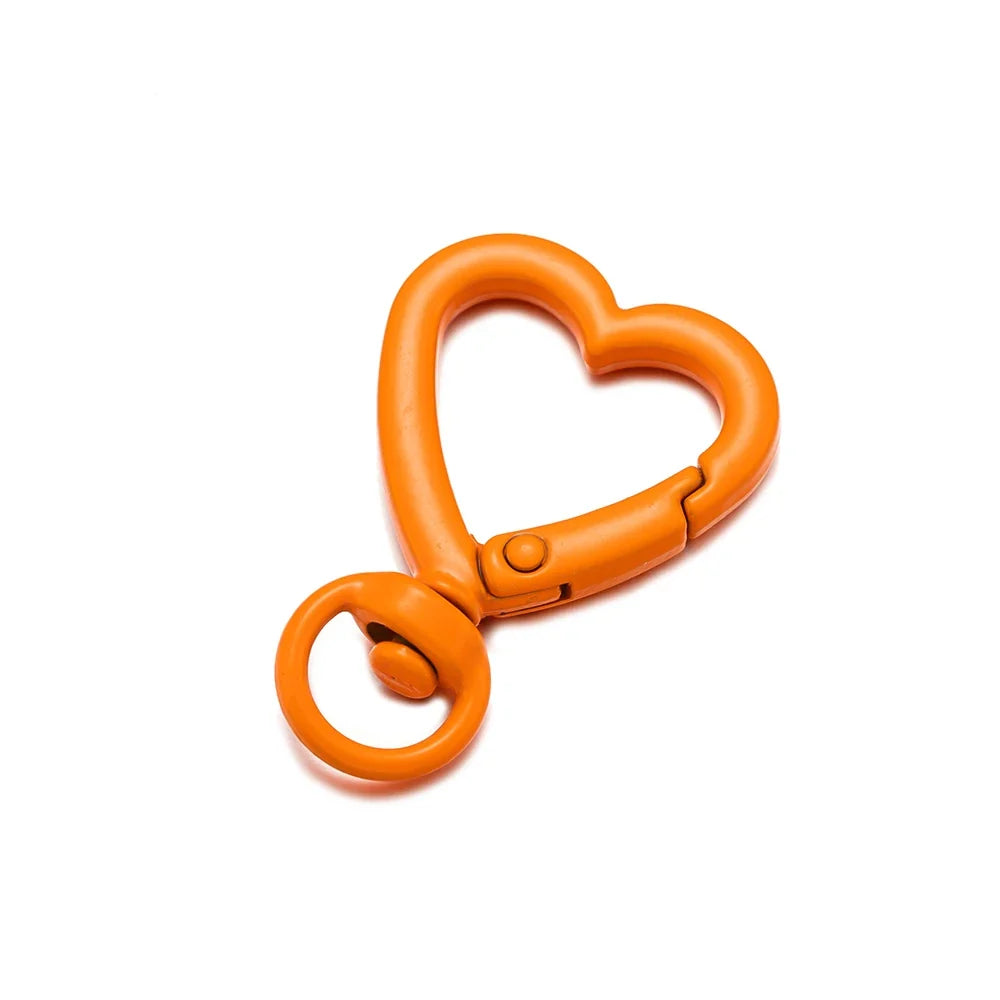 5Pcs Heart Shape Rotation Alloy Lobster Spring Clasps Openable Key Ring  Hook Carabiner Connector Dog Chain Buckles DIY Jewelry