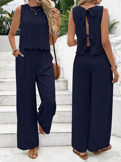 2026 Summer New Women's Fashion Sleeveless Tank Top Casual Pants Set