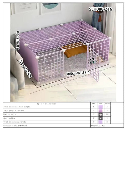Dog Pet Fence Indoor Isolation Gate Dog Cage Small Dog Iron Guardrail Freely Combinable Cat and Dog Pet Fence