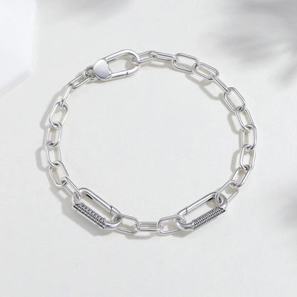 New Bracelet 925 Sterling Silver Diamond Clasp Me Bracelet Charm Beaded Women DIY Jewelry Make Holiday Hot Gifts