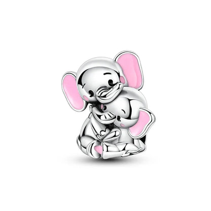 MULA Pink 925 Sterling Silver Charms Pendant Perfume Dreamcatcher Heart Love Beaded Fit Original Bracelet Women DIY Jewelry Gift