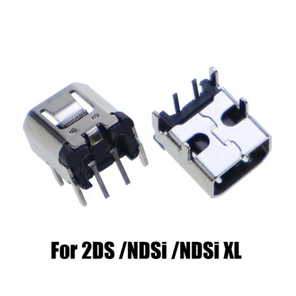 2pcs For NDS NDSL NDSi XL Power Socket Charging Port For GBA GBASP Link Connector For Switch / Lite / Oled / Pro NS Console