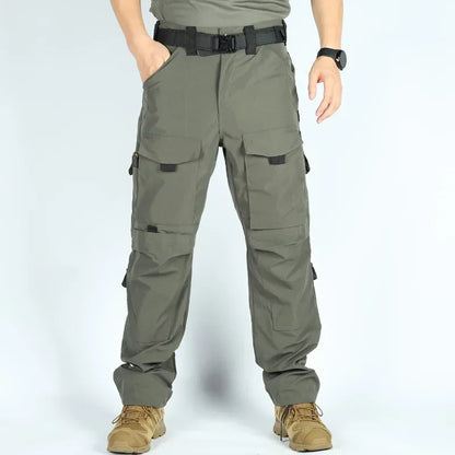 Tactical Cargo Pants for Men Multi Pocket Wear Resistant Outdoor Hiking Training Military Loose Fit Casual