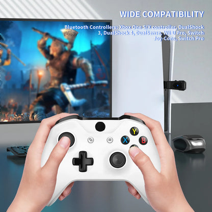 Wireless Controller Adapter P5146 for Switch/Switch OLED,PS5,PS4,PS3,PC& NEOGEO. Game Controller Converter with Headset Support