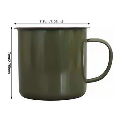 Vintage Enamel Camping Mugs Camping And Picnic Sturdy Iron Enamel Cups Suitable for Picnic Camping Fishing