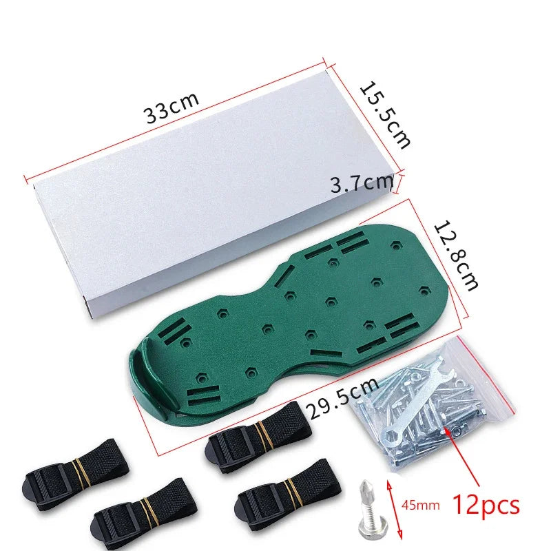 Lawn Aerator Shoes Manual Lawn Aerator with Spike Adjustable Spiked Aerating Sandals Reusable Plastic Lawn Aerator Sandals