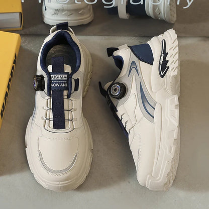 2025 Autumn New Men's Versatile High-Top Trendy Thick-Soled Running Shoes Breathable Casual Trendy Shoes