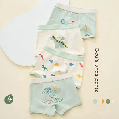 Children's Underwear Boy Panties Underpants  Engineering Vehicle Cars Fire Engine Comfortable Shorts Briefs Boxers For Kids