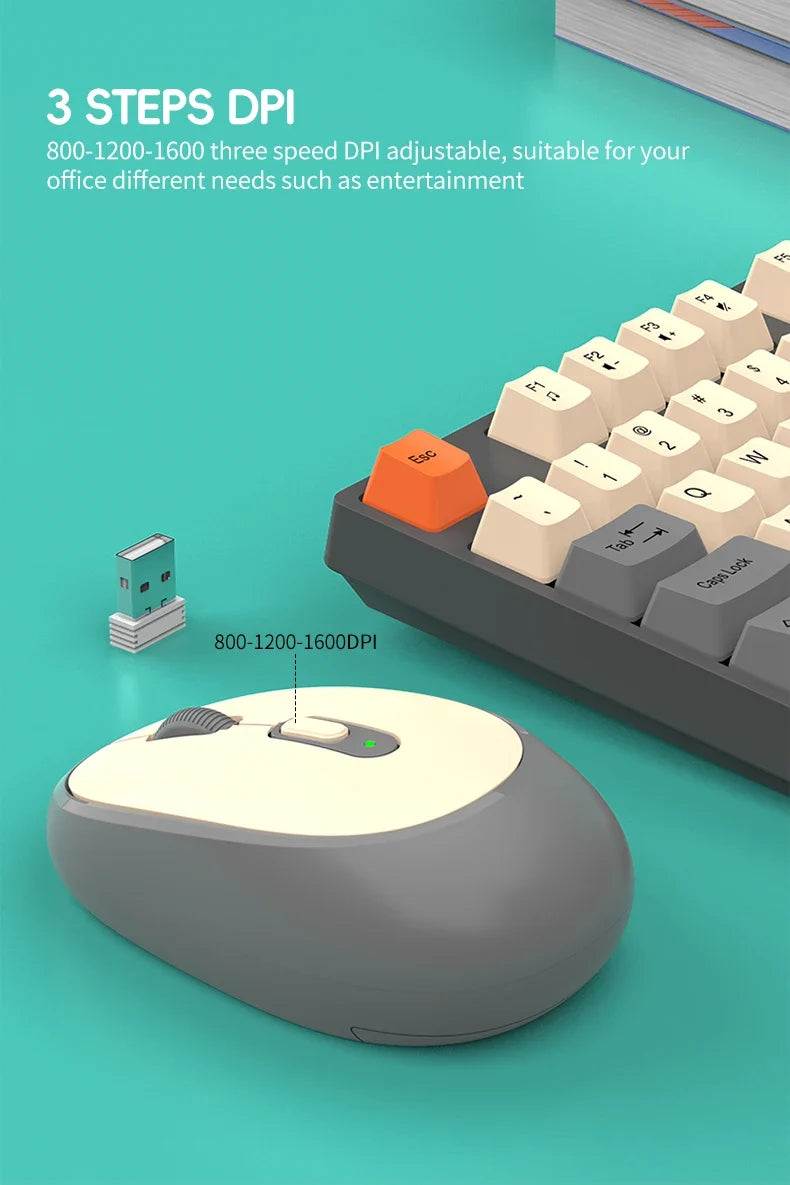 Shipadoo Wireless Gaming Keyboard and Mouse Combo for Laptop, Desktop, and Office Use