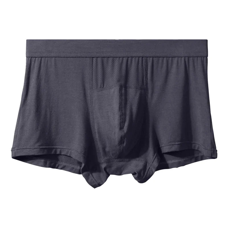 Men's Underwear - Silk Flat-front Briefs - Modal Four-Piece Briefs - Summer Breathable - Summer Lightweight Underpants