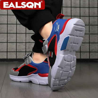 Children's Sports Shoes for Boys, Fashionable Mesh Breathable Casual Sports Shoes Lightweight Student's Running Sneakers