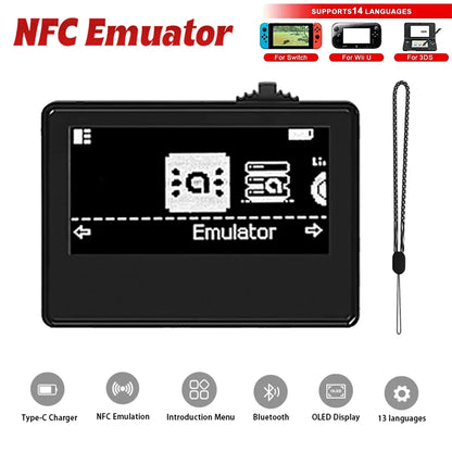 NFC Simulator Pixl Emulator iNFC Infinite Swipe OLED HD Intelligent Bluetooth Simulator for Switch2/3DS/Wii U Game Accesories