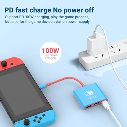 3 in 1 USB C Docking Station 4K HDMI GAME HUB Adapter 100W PD USB 3.0 Hub for Switch, MacBook & Phones