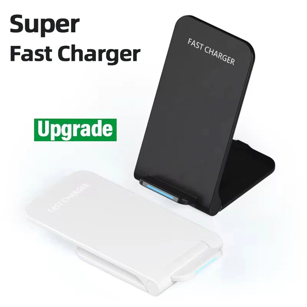 Wireless Fast Charger For IPhone17 16 15 14 13 12 ProMax11 Stand Fast Charging Charger for Samsung Note 20/10 S24 Ultra Foldable