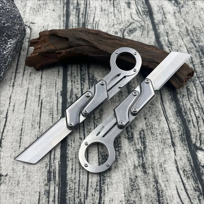 Outdoor mechanical folding tool, convenient folding knife, high hardness, multifunctional push form, fruit express knife