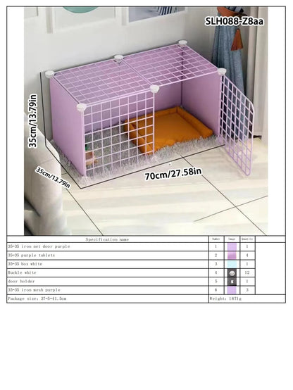 Dog Pet Fence Indoor Isolation Gate Dog Cage Small Dog Iron Guardrail Freely Combinable Cat and Dog Pet Fence