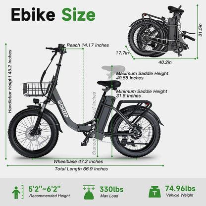 L20  E-Bike 750W motor 48V10AH folding mountain Electric Bicycle Mechanical brake 20*3-inch tire urban commuting Electric  Bike