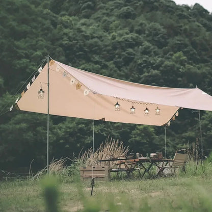 Camping Tent Atmosphere Flag Decoration Scene Layout Flag Outdoor Camp Travel Flag Felt Pennant Hanging Cloth Camping Equipment