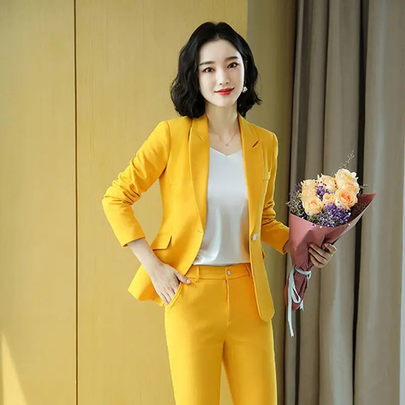 Pant 2 Piece Outfit 2024 Summer Womens Matching Sets Pants Elegant High Quality Blazer Suit Set Of Two Fashion Pieces For Women