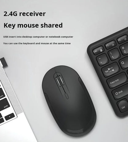 B.O.W HW256 Ultra-thin wireless keyboard and mouse set, 2.4G wireless set, 96 keys