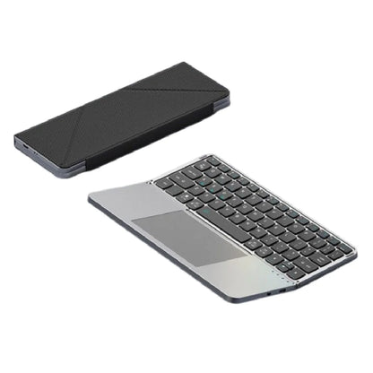 Bluetooth 5.3 Wireless Bluetooth Keyboard Portable Detachable Foldable Keyboard with Touchpad Universal Rechargeable Keyboard