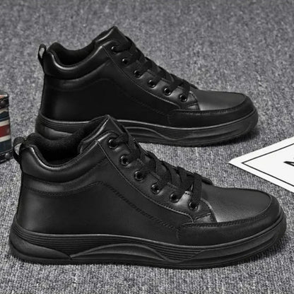 Hot Men's Shoes PU Leather Sneakers Fashion Hip Hop Casual Shoes Red Platform Male Running Shoes Designer High Top Tennis Shoe