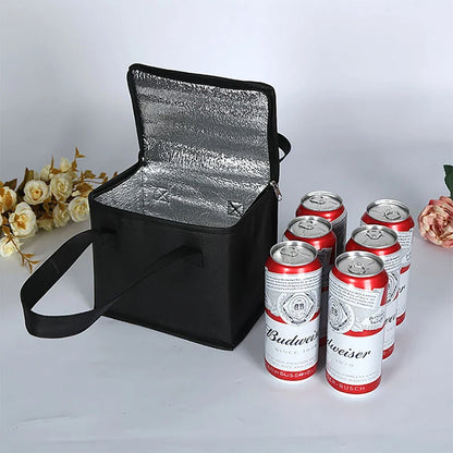 Portable Lunch Cooler Bag Folding Insulation Picnic Ice Pack Food Thermal Bag Drink Carrier Insulated Bags Beer Delivery Bag