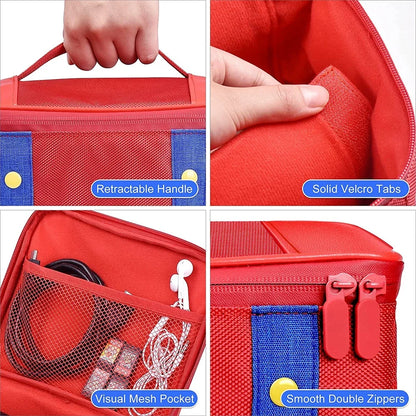 Large Capacity Carrying & Storage Case, All-in-One Protective Travel Bag for Full Set Game Console & Controllers, Shockproof