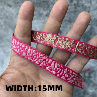 5 Yards 1~3CM Geometric Flower Designs Are Selling Well Embroidered Jacquard Ribbon Decorative Clothing Dog Chain Curtains